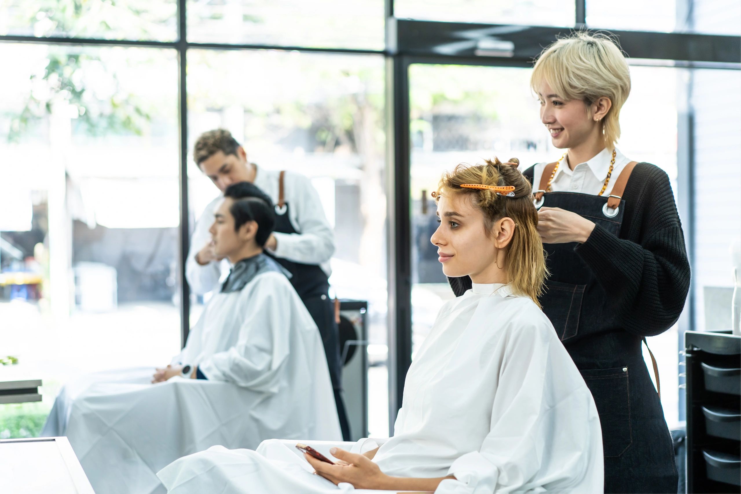 Professional Asian female hairdresser